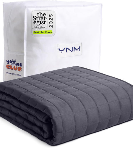 Weighted Blanket (15 Lbs, 60''X80'', Queen Size) | 2.0 Heavy Blanket | 100% Cotton Material with Glass Beads