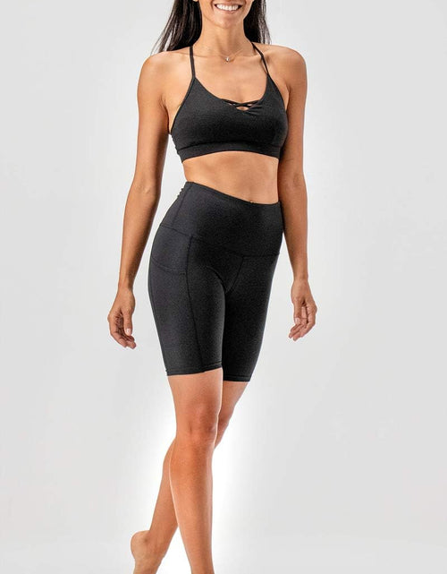 Load image into Gallery viewer, Women'S 2-Pack High Waist Workout Yoga Running Exercise Shorts with Side Pockets
