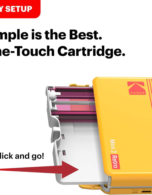 Load image into Gallery viewer, Mini 2 Retro 2X3 Portable Photo Printer, 8 Sheets, Bluetooth Smartphone Printer for Iphone &amp; Android, Instant Color Prints, 4PASS Dye Sublimation, White
