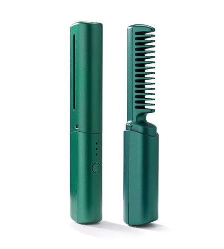 Portable Wireless Electric Hair Brushes Heating Straight Curly Negative Ion Hot Straightener Comb USB Charge Home Travel Women