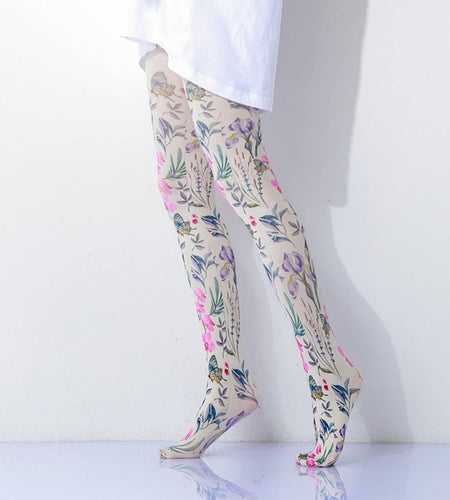 Women Tights, Opaque High Waist Pantyhose, Vintage Control Top Stockings